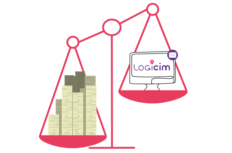 Balance représentant l'équilibre entre confidentialité et accès aux données dans Logicim